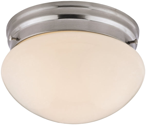 Boston Harbor F13BB01-6854-BN Single Light Round Ceiling Fixture, 120 V, 60 W, 1-Lamp, A19 or CFL Lamp