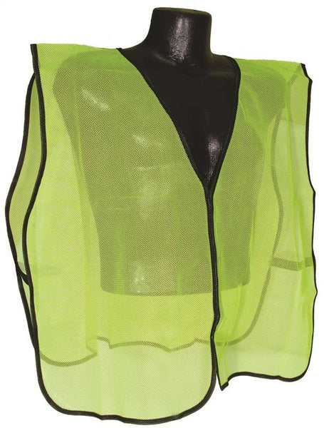 RADWEAR SVG Non-Rated Safety Vest, One-Size, Polyester, Green/Silver, Hook-and-Loop Closure