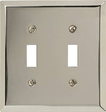 Amerelle 161TT Wallplate, 4-15/16 in L, 4-9/16 in W, 2 -Gang, Steel, Polished Chrome