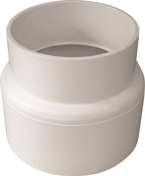 CANPLAS 414246BC Pipe Adapter, 4 in, Hub, PVC, White