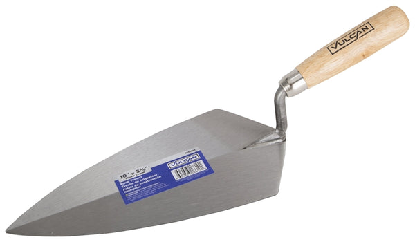 Vulcan 16610 Brick Trowel, 10 in L Blade, 5.375 in W Blade, HCS Blade, Hardwood Handle