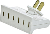 Eaton Wiring Devices BP1792W-SP Outlet Adapter, 2 -Pole, 15 A, 125 V, 3 -Outlet, NEMA: NEMA 1-15R, White
