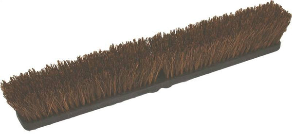 BIRDWELL 2024-12 Broom Head, Threaded, 3 in L Trim, Natural Palmyra Fiber Bristle, Black