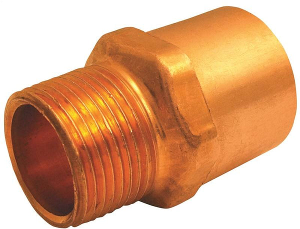 EPC 104R Series 30348 Reducing Pipe Adapter, 1 x 3/4 in, Sweat x MNPT, Copper