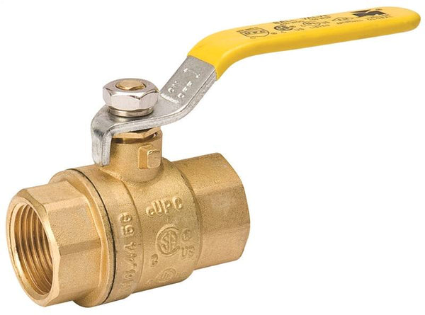 B & K 107-822NL Ball Valve, 3/8 in Connection, FPT x FPT, 600/150 psi Pressure, Manual Actuator, Brass Body