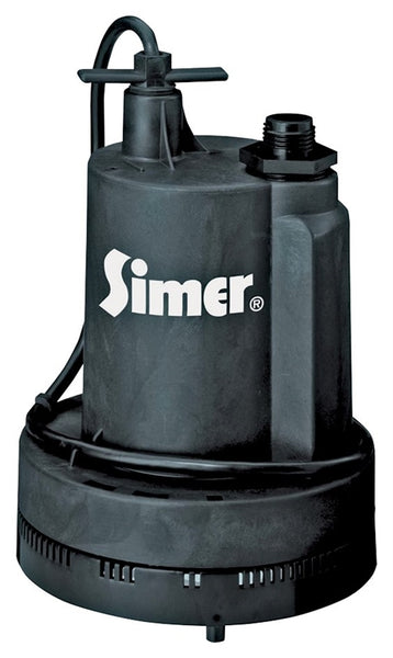 Pentair 2305 Submersible Utility Pump, 115 VAC, 1/4 hp, 1320 gph, Thermoplastic