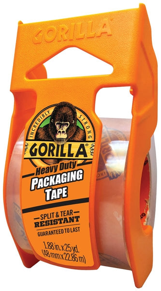 Gorilla 6034002 Packaging Tape, 25 yd L, 1.88 in W, Clear
