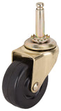 ProSource JC-D07-PS Swivel Caster, 2 in Dia Wheel, 2 in W Wheel, Rubber Wheel, Black, 90 lb, Steel Housing Material