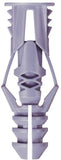 COBRA ANCHORS 172R Wall Anchor, 1-1/4 in L, Polyethylene, 46 lb