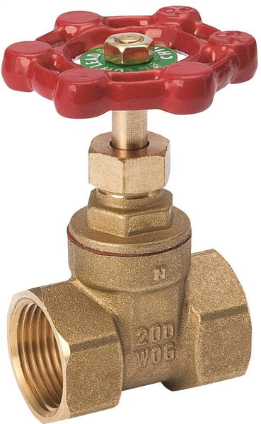 B & K ProLine Series 100-408HC Gate Valve, 2 in Connection, FPT, 200/125 psi Pressure, Brass Body