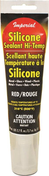 Imperial KK0321 Silicone Sealant, Paste, Red, 2.7 oz Tube
