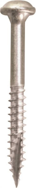 Kreg SML-F125 - 100 Pocket-Hole Screw, #7 Thread, 1-1/4 in L, Fine Thread, Maxi-Loc Head, Square Drive, Carbon Steel