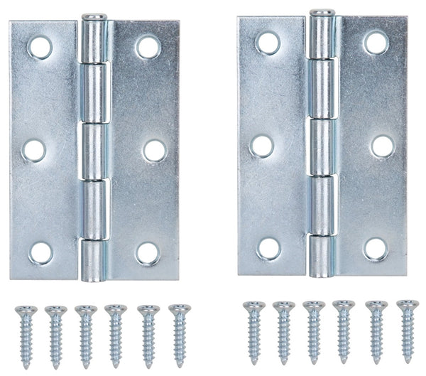 ProSource LR-056-PS Utility Hinge, Steel, Zinc, Loose Pin, 180 deg Range of Motion, Full Mortise Mounting, 28 (Pair) lb