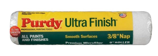 Purdy Ultra Finish 140678092 Roller Cover, 3/8 in Thick Nap, 9 in L, Microfiber Cloth Cover