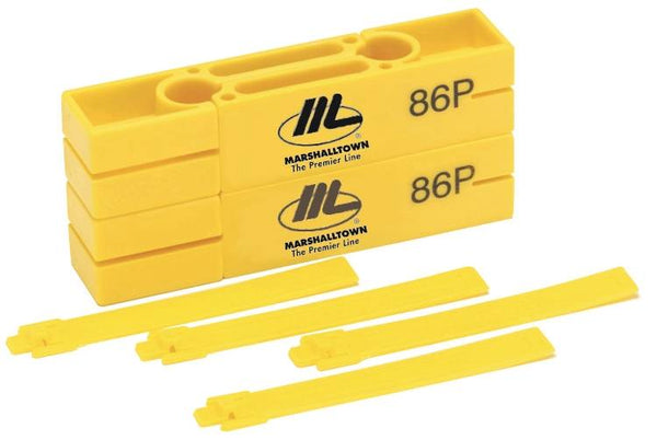 Marshalltown 86P Line Block and Twig, 5 in L, 2-1/4 in W, HDPE, Bright Yellow