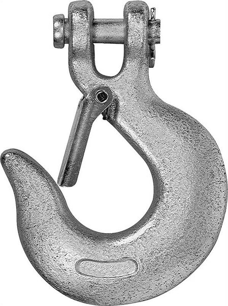 Campbell T9700424 Clevis Slip Hook with Latch, 1/4 in, 2600 lb Working Load, 43 Grade, Steel, Zinc