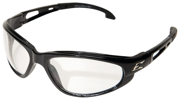 Edge SW111 Non-Polarized Safety Glasses, Unisex, Polycarbonate Lens, Full Frame, Nylon Frame, Black Frame