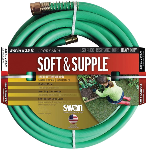 SWAN SNSS58025 Garden Hose, 25 ft L, Rubber/Vinyl, Green