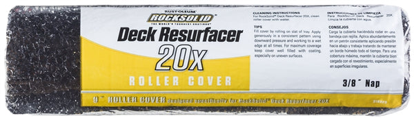 RUST-OLEUM 318223 Deck Resurfacer Roller Cover, 3/8 in Thick Nap, 9 in L