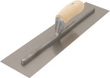 Marshalltown FT364 Finishing Trowel, 16 in L Blade, 4 in W Blade, Steel Blade, Curved Handle, Wood Handle