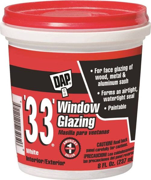DAP 12120 Window Gazing, Paste, Slight, White, 0.5 pt Tub
