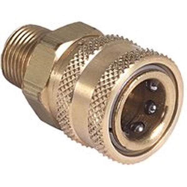 Mi-T-M AW-0017-0007 Adapter, 3/8 x 3/8 in Connection, Quick Connect Socket x MNPT, Brass
