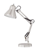 Boston Harbor WK-618E-3L Swing Arm Work Lamp, 120 V, 60 W, 1-Lamp, A19 or CFL Lamp, Brushed Nickel Finish