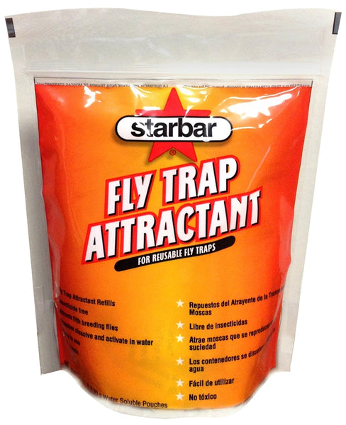 Starbar 100523455 Fly Trap Attractant Refill, Granular Solid, Fish-Like Resealable Bag