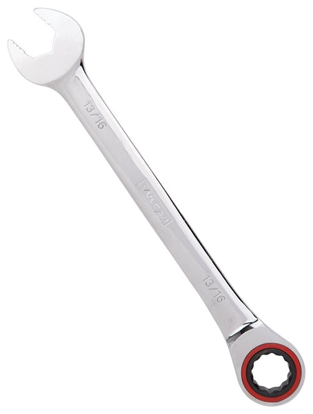 Vulcan PG13/16 Combination Wrench, SAE, 13/16 in Head, Chrome Vanadium Steel, Polished Mirror