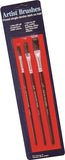 WOOSTER F5113 Artist Paint Brush Set, Plastic Handle, 7-3/4 in OAL