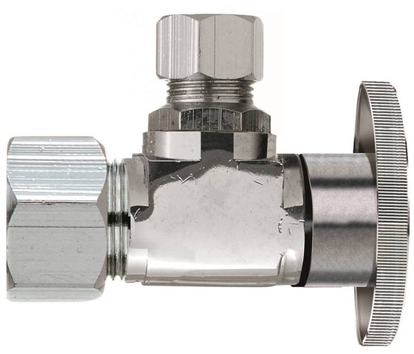 Plumb Pak PP61PCLF Shut-Off Valve, 5/8 x 3/8 in Connection, Compression, Brass Body