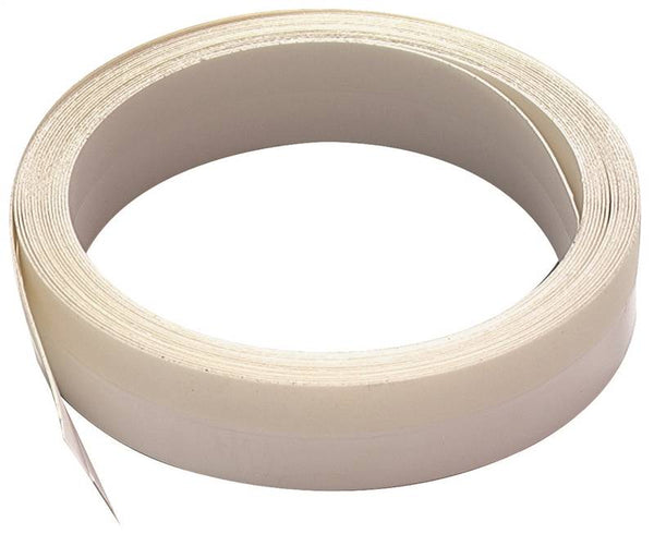 M-D 03525 V-Flex Weatherstrip, 7/8 in W, 17 ft L, Polypropylene, White, Self Adhesive Mounting