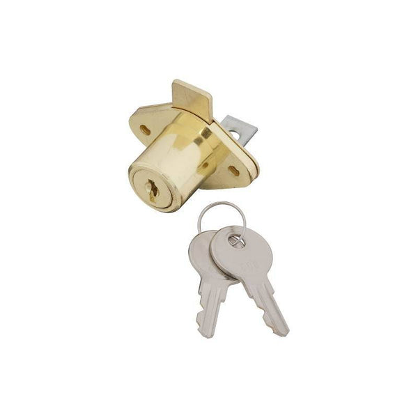 National Hardware VKA826 Series N185-298 Drawer Lock, Keyed Lock, Steel/Zinc, Brass