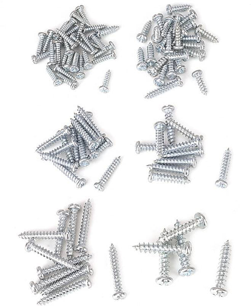 ProSource JL82102 Screw Set, Sheet Metal, Zinc Plated, 95-Piece