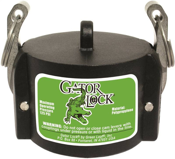 GREEN LEAF GLP200CAPNL Cam Lock Cap, 2 in, Male, 125 psi Pressure Class, Polypropylene