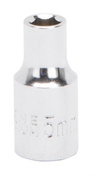 Vulcan MT6488324 Drive Socket, 5 mm Socket, 1/4 in Drive, 6-Point, Chrome Vanadium Steel, Chrome