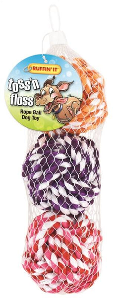 TOY PET ROPE-BALL 3CT