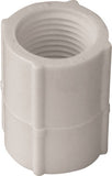 LASCO 430007BC Pipe Coupling, 3/4 in, FPT, PVC, White, SCH 40 Schedule