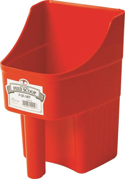 Little Giant 150408 Feed Scoop, 3 qt Capacity, Polypropylene, Red, 6-1/4 in L