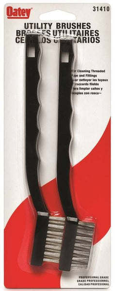 Oatey 31410 Specialty Brush, Brass/Stainless Steel Bristle, Polystyrene Handle