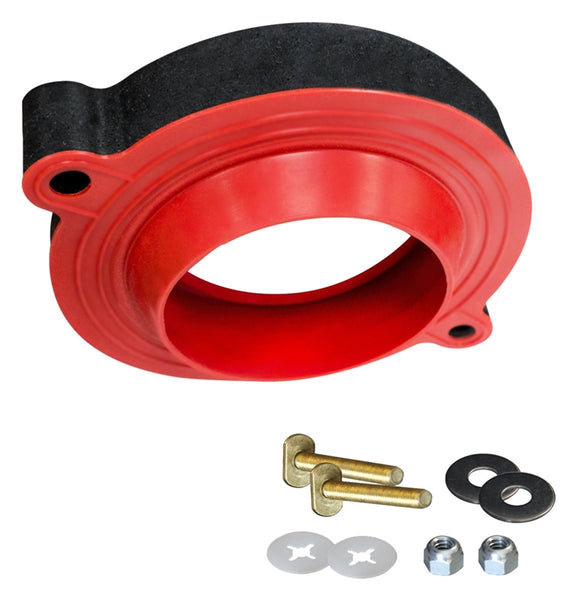Korky 6000BP Toilet Seal Kit, Foam/Rubber, Red, For: 3 in and 4 in Drain Pipes