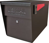 Mail Boss Packagemaster Series 7106 Mailbox, Steel, Powder-Coated, 11-1/4 in W, 21 in D, 13-3/4 in H, Black
