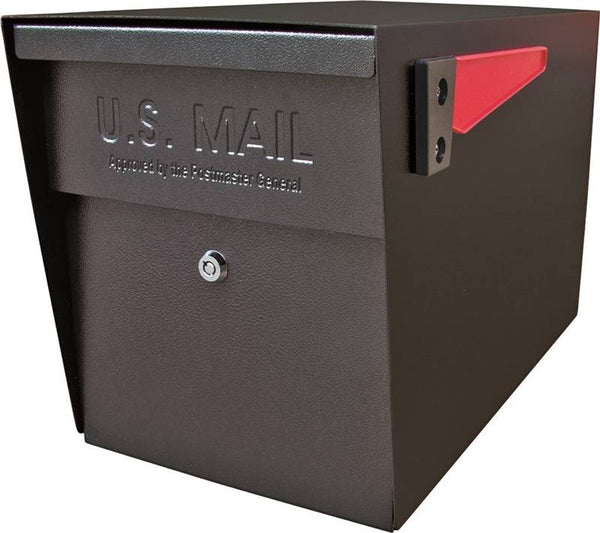 Mail Boss Packagemaster Series 7106 Mailbox, Steel, Powder-Coated, 11-1/4 in W, 21 in D, 13-3/4 in H, Black