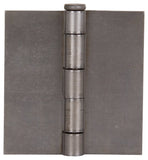 ProSource LR-019-PS Door Hinge, 3 in W Door Leaf, 3 in H Door Leaf, 2.2 mm Thick Door Leaf, Steel, Plain Steel, 100 lb