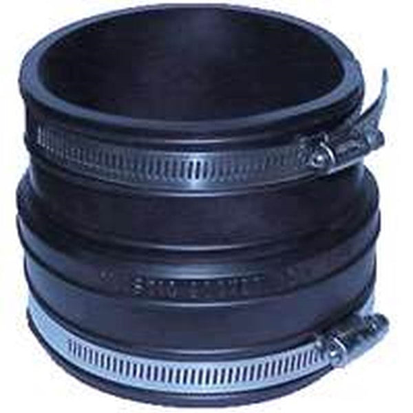 FERNCO P1059-33 Flexible Coupling, 3 in, Socket, PVC, Black, 4.3 psi Pressure