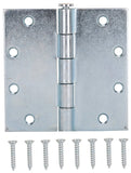 ProSource LR-065-PS Utility Hinge, Steel, Zinc, Removable Pin, 180 deg Range of Motion, Full Mortise Mounting