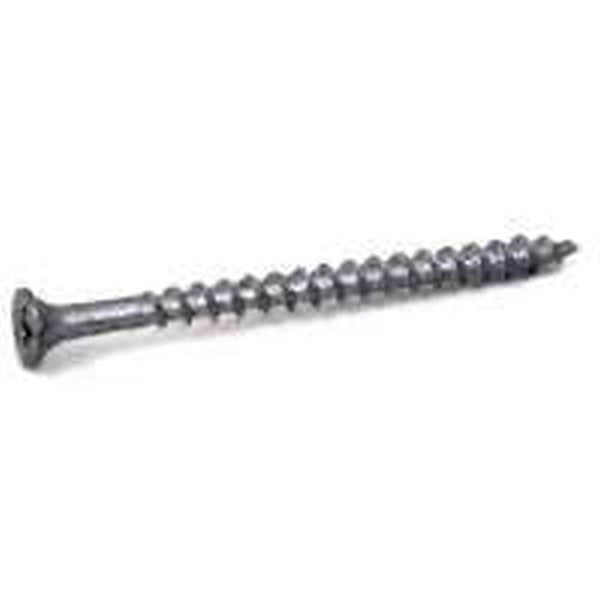 ProFIT 0282138 Deck Screw, #7 Thread, 2 in L, Coarse Thread, Bugle Head, Phillips Drive, Sharp Point, Silver Dacrotized