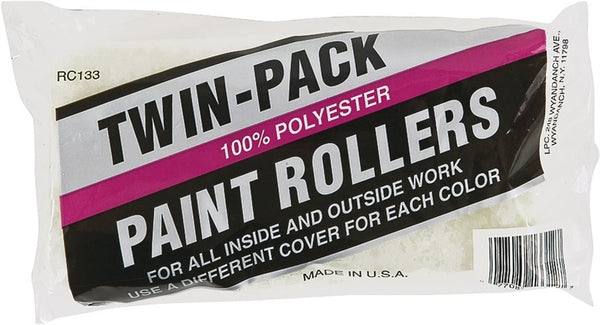 Linzer RC133/26-807 Paint Roller Cover, 3/8 in Thick Nap, 9 in L, Polyester Cover, Yellow