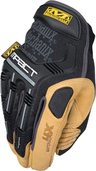 MECHANIX WEAR MP4X-75-009 Multi-Purpose Impact Gloves, Men's, M, 9 in L, Hook-and-Loop Cuff, Synthetic Leather/TPR