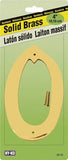 HY-KO BR-40/0 House Number, Character: 0, 4 in H Character, 2-1/2 in W Character, Brass Character, Solid Brass